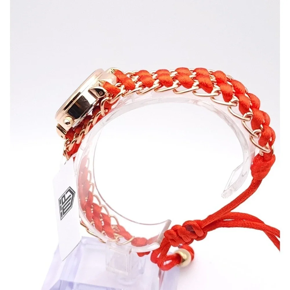Invicta Prestige‎ MPW0299 Rose Gold Women's Watch Red Woven Strap New
